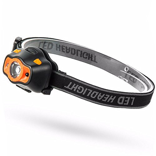 Headlamp LED, 3 Modes Headlight, Bright 3000 Lumen Waterproof, Battery Powered Light for Camping, Running, Hiking and Reading (Black)