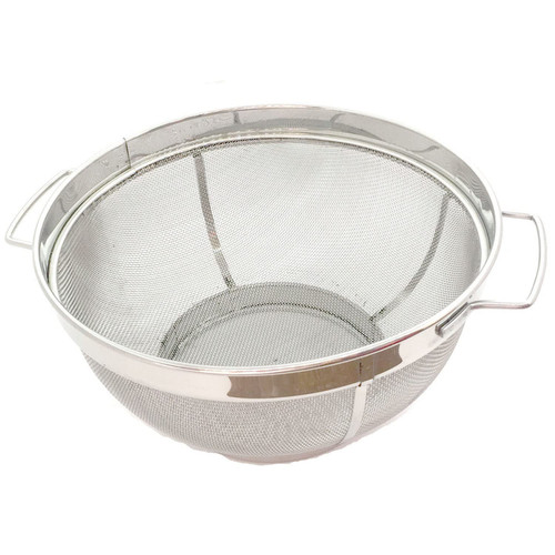 Stainless Steel Rice Strainer Colander Rice Washing Bowl Kitchen Strainer Drainer for Rice Vegetables and Fruit Stainless Steel Mesh Net Strainer Basket Food Strainer