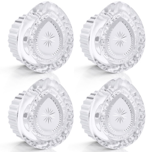 Enhon 4 Pcs Replacement Knob Handle Kit Compatible with Moen 100710 Shower Handle, Shower Knob Replacement for Single Handle Bathroom Faucet Tub Shower Handle, Chrome Knob Insert