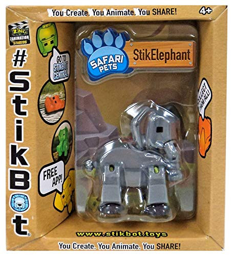 Stikbot Safari Pets Solid Grey StikElephant