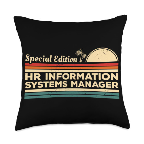 HR Information Systems Manager Gifts Vintage HR Information Systems Manager Throw Pillow, 18x18, Multicolor