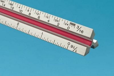 T Series Aluminum Triangular Metric Scale Ruler