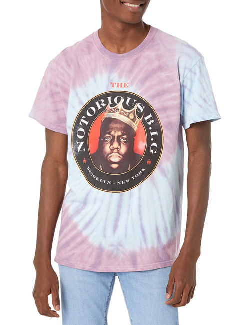 The Notorious B.I.G Men's Circle Tie Dye T-Shirt, Multicolor, Large The Notorious B.I.G Men's Circle Tie Dye T-Shirt, Multicolor, Large