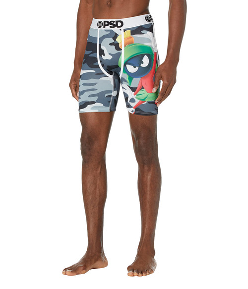 PSD Men's Looney Toons M Camo Boxer Briefs, Black, L