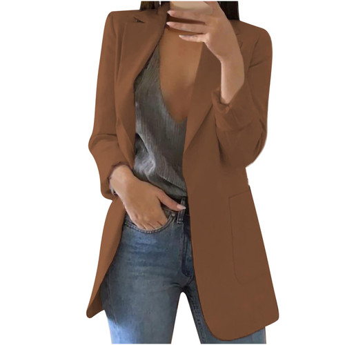 Womens Casual Blazers Lightweight Blazer Jackets Ladies Plus Size Open Front Outwear Cardigans Long Sleeve Work Office Jacket