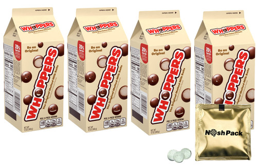 Whoppers Malted Milk Chocolate Candy Balls, Dark Chocolate, Malted Milk Balls, Chocolate Bulk Candy Gifts, 12 Ounce Chocolate Pack with Nosh Pack Mints (4 Pack) Whoppers Malted Milk Chocolate Candy Balls, Dark Chocolate, Malted Milk Balls, Chocolate Bulk Candy Gifts, 12 Ounce Chocolate Pack with Nosh Pack Mints (4 Pack)