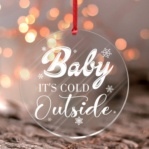 Baby It's Cold Outside Ornament Keepsake Christmas Tree Ornament Keepsake Holiday Christmas Tree Party Decorations Decorative Clear Round Acrylic Ornament Pendant for Friends Families Baby It's Cold Outside Ornament Keepsake Christmas Tree Ornament Keepsake Holiday Christmas Tree Party Decorations Decorative Clear Round Acrylic Ornament Pendant for Friends Families