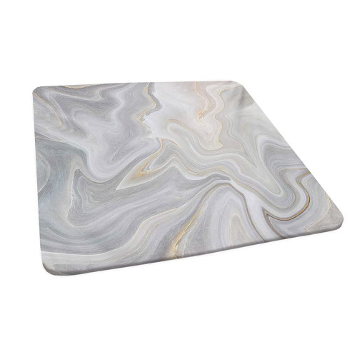 Marble Tablecloth, Marble Motif Art, Elastic Edge, Suitable for Kitchen Party Picnic, Fit for 35"x35" Square Table Pale Grey Sand Brown