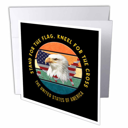3dRose American map, eagle. Amazing patriotic gift Stand for the flag - Greeting Cards (gc-362799-5) 3dRose American map, eagle. Amazing patriotic gift Stand for the flag - Greeting Cards (gc-362799-5)