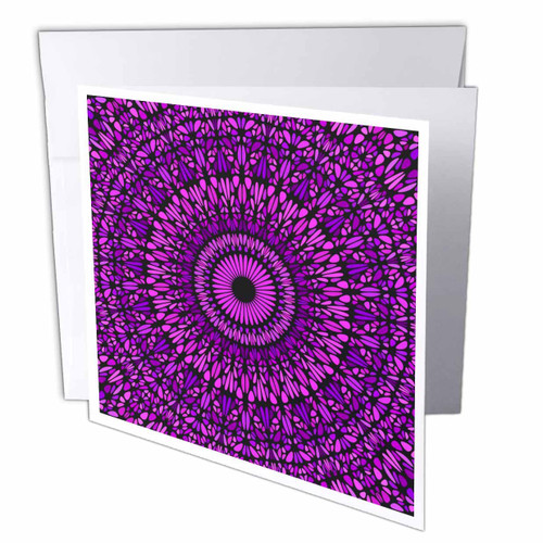 3dRose Dynamic abstract oriental round mosaic mandala background... - Greeting Cards (gc-373395-5)