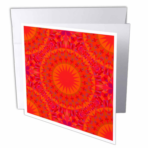 3dRose Oriental bohemian seamless triangle mandala pattern... - Greeting Cards (gc-373280-5)