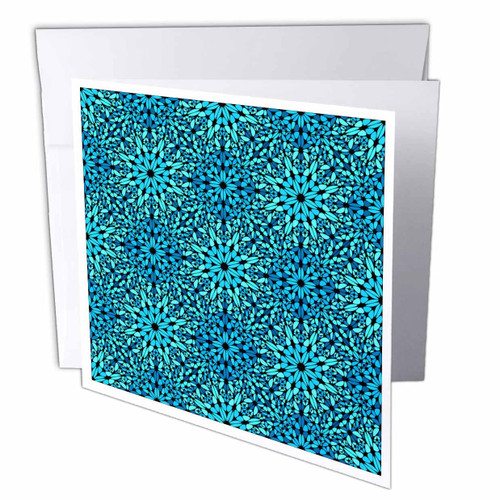 3dRose Seamless abstract floral ornament pattern background - Greeting Cards (gc-374368-5)