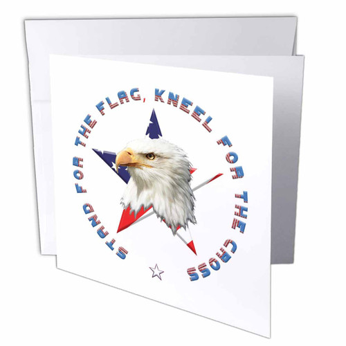 3dRose Star, USA flag, eagle. Amazing patriotic gift Stand for the... - Greeting Cards (gc-362831-5) 3dRose Star, USA flag, eagle. Amazing patriotic gift Stand for the... - Greeting Cards (gc-362831-5)
