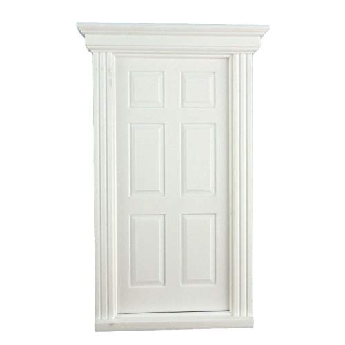 Melody Jane Dolls Houses White Plastic 6 Panel Georgian Door 1:12 Scale DIY Builders