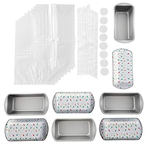 Wilton Bake and Bring Holiday Print Non-Stick Loaf Pans Gifting Kit, 10-Piece