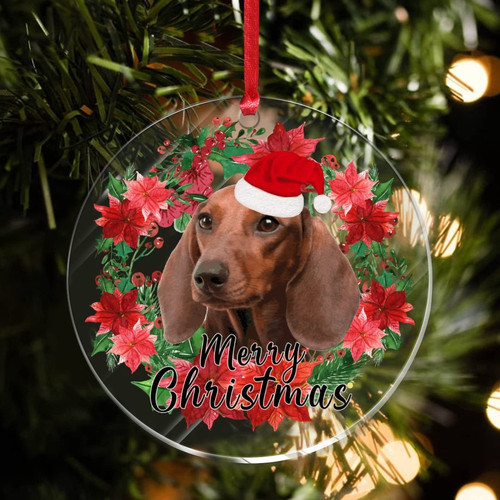 Dog Merry Christmas Hanging Ornaments Bow Wreath Greenery Christmas Ornaments Holiday Christmas Tree Party Decorations Unique Clear Round Acrylic Ornament Pendant for Neighbor Friends Dog Merry Christmas Hanging Ornaments Bow Wreath Greenery Christmas Ornaments Holiday Christmas Tree Party Decorations Unique Clear Round Acrylic Ornament Pendant for Neighbor Friends