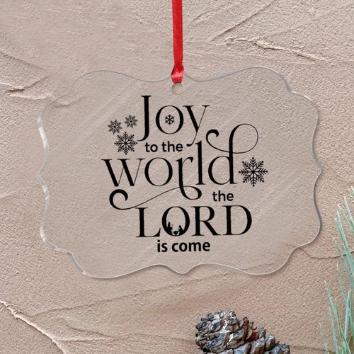 Joy to The World The Lord is Come Xmas Ornament Religious Gift for Christian Round Christmas Tree Ornament Christmas Baby Jesus Acrylic Christmas Bauble for Holiday Decoration Joy to The World The Lord is Come Xmas Ornament Religious Gift for Christian Round Christmas Tree Ornament Christmas Baby Jesus Acrylic Christmas Bauble for Holiday Decoration