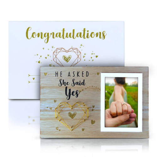 He Asked, She Said Yes Engagement Picture Frame , Engagement Gift For Couples Unique , Engaged Gifts For Her , Gifts For Newly Engaged Friend , Bride To Be Gifts For Her , Engagement Gifts For Women He Asked, She Said Yes Engagement Picture Frame , Engagement Gift For Couples Unique , Engaged Gifts For Her , Gifts For Newly Engaged Friend , Bride To Be Gifts For Her , Engagement Gifts For Women