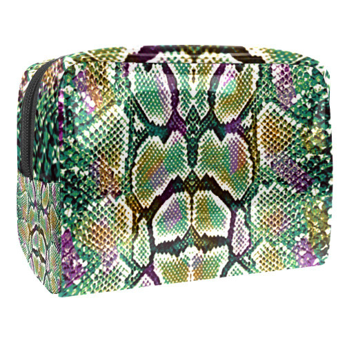 Portable Makeup Bag with Zipper Travel Toiletry Bag for Women Handy Storage Cosmetic Pouch Animal Skin Portable Makeup Bag with Zipper Travel Toiletry Bag for Women Handy Storage Cosmetic Pouch Animal Skin