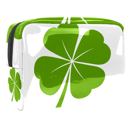 Portable Makeup Bag with Zipper Travel Toiletry Bag for Women Handy Storage Cosmetic Pouch Clovers Portable Makeup Bag with Zipper Travel Toiletry Bag for Women Handy Storage Cosmetic Pouch Clovers