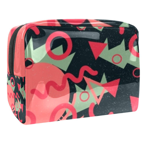 Portable Makeup Bag with Zipper Travel Toiletry Bag for Women Handy Storage Cosmetic Pouch Coco Beard