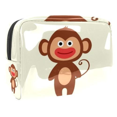 Portable Makeup Bag with Zipper Travel Toiletry Bag for Women Handy Storage Cosmetic Pouch Dumb Monkey Portable Makeup Bag with Zipper Travel Toiletry Bag for Women Handy Storage Cosmetic Pouch Dumb Monkey