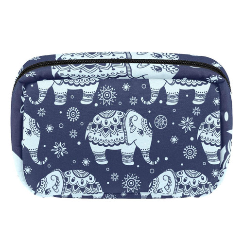 Unicey Makeup Bag, Elephant Purple Indian Cosmetics Bag Portable Tote Travel Train Case Organizer Accessorie Case Tools Case for Beauty Women Unicey Makeup Bag, Elephant Purple Indian Cosmetics Bag Portable Tote Travel Train Case Organizer Accessorie Case Tools Case for Beauty Women