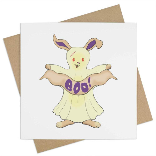 Azeeda 'Ghost Bunny' Blank Greeting Card (GC00054055)