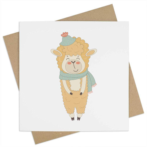 Azeeda 'Cute sheep' Blank Greeting Card (GC00052275)