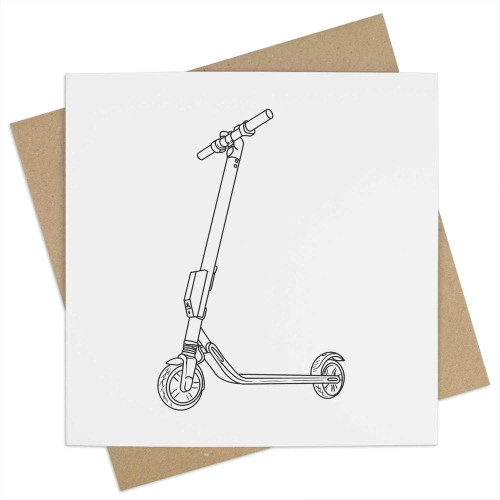 Azeeda 'Scooter' Blank Greeting Card (GC00053899)