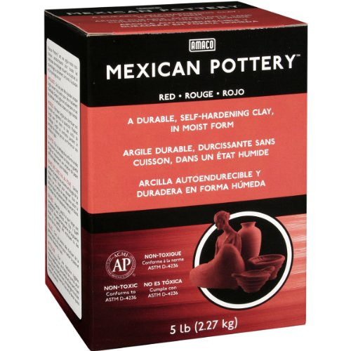 AMACO Mexican Self-Hardening Clay, 5-Pound, Red