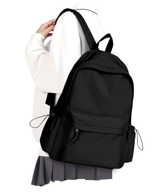 winspansy Travel Backpack For Women Men Aesthetic Lightweight Daypack Simple Cute Backpack Waterproof College bag Fit 14 Inch Laptop,Black