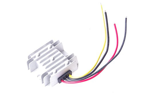 KNACRO DC-DC Buck Converter 12V 24V (8-40V) to 5V 10A 50W Step-down Voltage Transformer Volt Regulator Power Supply Inverter Module Waterproof(Medium aluminum shell)