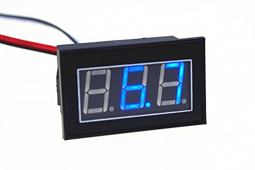 SMAKN® 4 Wires 0.56" Waterproof Digital Voltmeter DC 0-100V BLUE LED Auto Mini Volt Tester Panel Meter