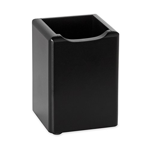 Rolodex Pencil Cup, Wood Tones Pencil Cup 3-1/2"w x 3-1/2"d x 4-1/2"h, 1 Unit, Black (ROL62524)