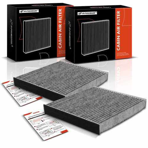 A-Premium 2-PC Cabin Air Filter with Activated Carbon Compatible with Lexus GS300 2001-2005, GS430 2001-2005, LS430 2001-2006, SC430 2002-2010, Replace# 8713950030
