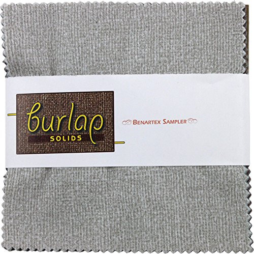 Burlap Solids 5X5 Pack 42 5-inch Squares Charm Pack Benartex
