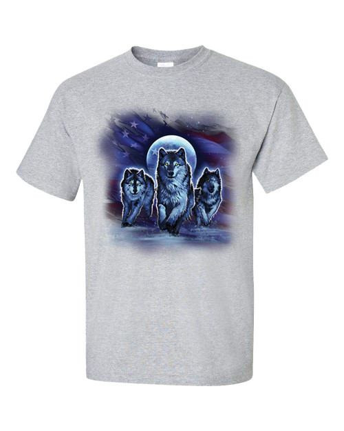 Trenz Shirt Company American Wolfpack Unisex Short Sleeve T-Shirt-Sports Grey-X-Large Trenz Shirt Company American Wolfpack Unisex Short Sleeve T-Shirt-Sports Grey-X-Large