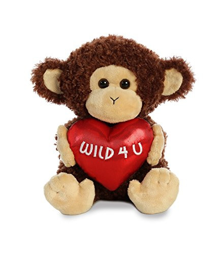 Aurora World Val Sayings Wild for You Monkey Plush Animal, Multicolor, 11"