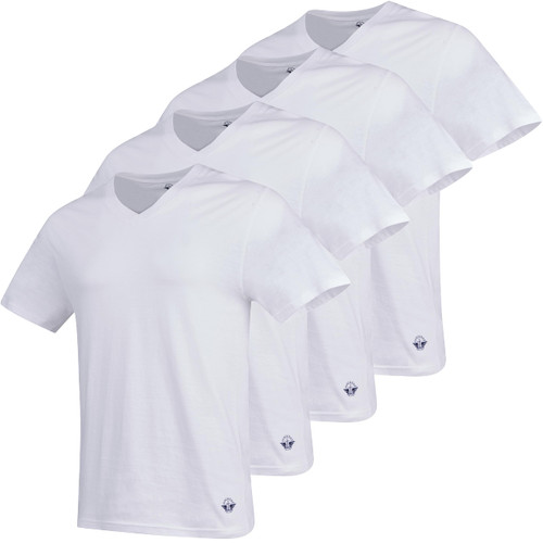 Dockers Mens Undershirts 4 Pack Mens Lightweight T Shirt V Neck Undershirt, 100% Cotton