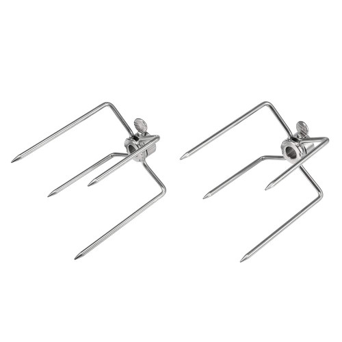 2PCS Multifunctional BBQ Fork, Stainless Steel Fork Grill Fork Roast Spit Fork Barbecue Tool Kit for Outdoor Camping Barbecue Picnic, camping accessories marshmallow roasting sticks Barbecue Fork