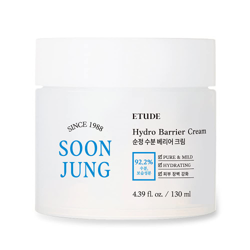 Etude House Soonjung Hydro Barrier Cream BIG SIZE 130ml (New Version) | Moisturizing and soothing cream | Korean Skin Care | Care Solution for sensitive skin | K-Beauty Etude House Soonjung Hydro Barrier Cream BIG SIZE 130ml (New Version) | Moisturizing and soothing cream | Korean Skin Care | Care Solution for sensitive skin | K-Beauty
