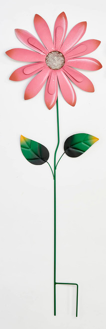 Worth Imports 36" Metal Daisy Flower Garden, Pink Stake