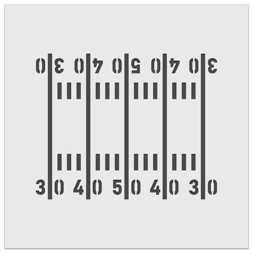 Football Field Yardlines Wall Cookie DIY Craft Reusable Stencil - 11.5 Inch