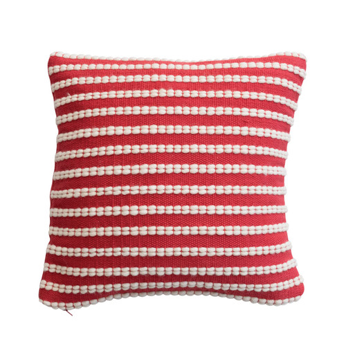 Creative Co-Op 18" Square Woven Cotton and Wool Pillow
