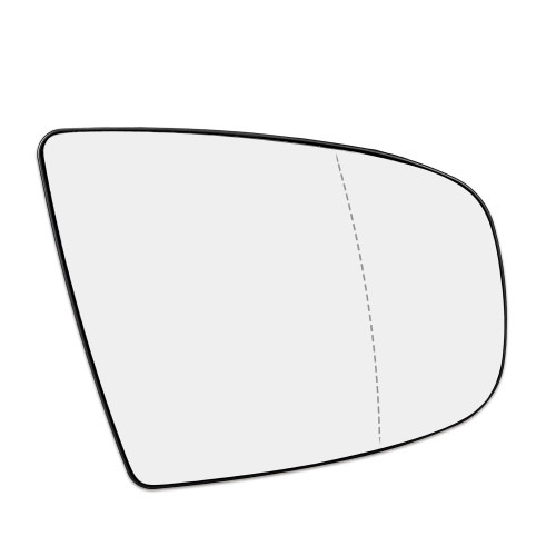 A ABSOPRO Car Mirror Glass Replacement Heated Right Passenger Side with Backing Plate for BMW X5 2007-2013