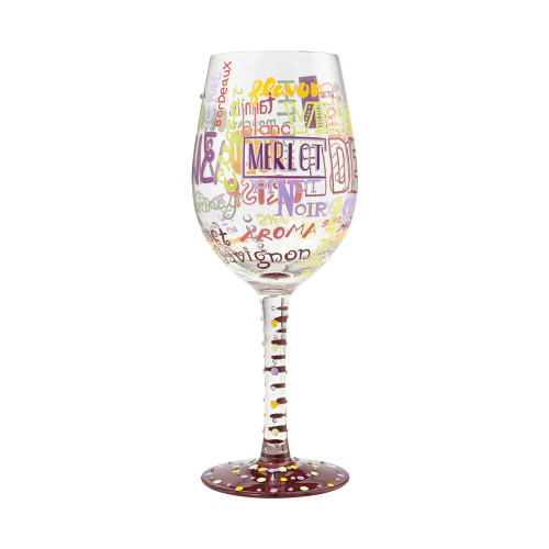 Enesco My Type of Wine Glass, Multicolor