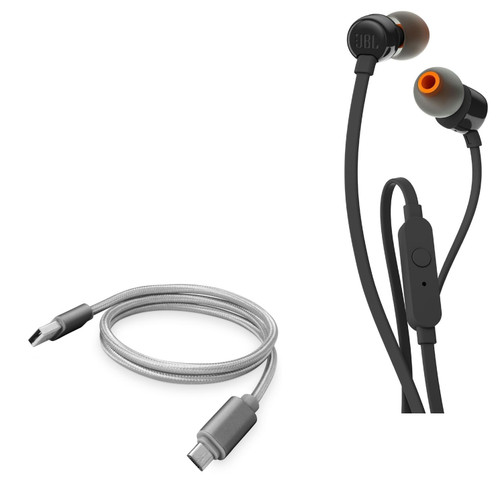 BoxWave Cable Compatible with JBL Tune 110 - Micro USB DuraCable, Braided Micro USB Charging Cable for JBL Tune 110 - Space Grey