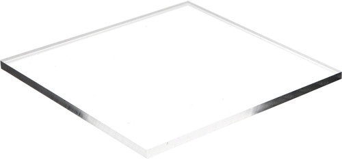 Plymor Clear Acrylic Square Polished Edge Display Base, 6" W x 6" D x 0.25" H