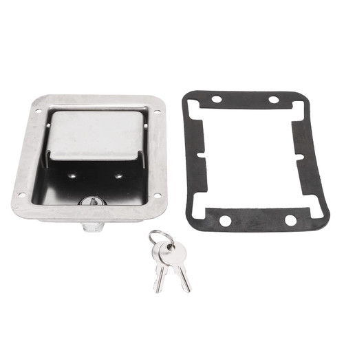 Stainless Steel Toolbox Lock, Polished RV Handle Latch Stainless Steel Tool Box Latch Paddle Lock with 2 Keys Replacement for RV Trailer Truck Camper Mobile Machinery Shop